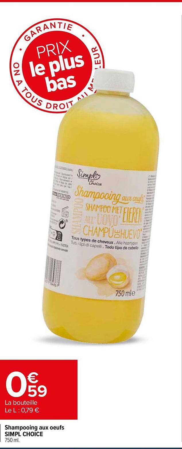 shampooing aux œufs simpl choice