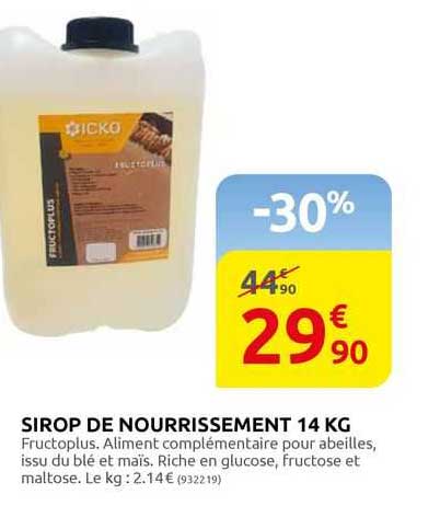 sirop de nourrissement 14 kg