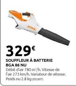 souffleur à batterie bga 86 nu