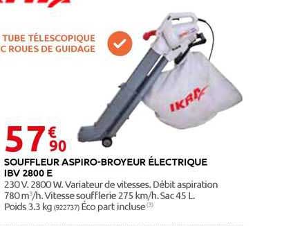 souffleur aspiro-broyeur électrique ibv 2800 e