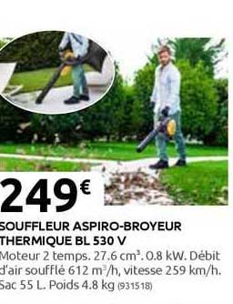 souffleur aspiro-broyeur thermique bl 530 v