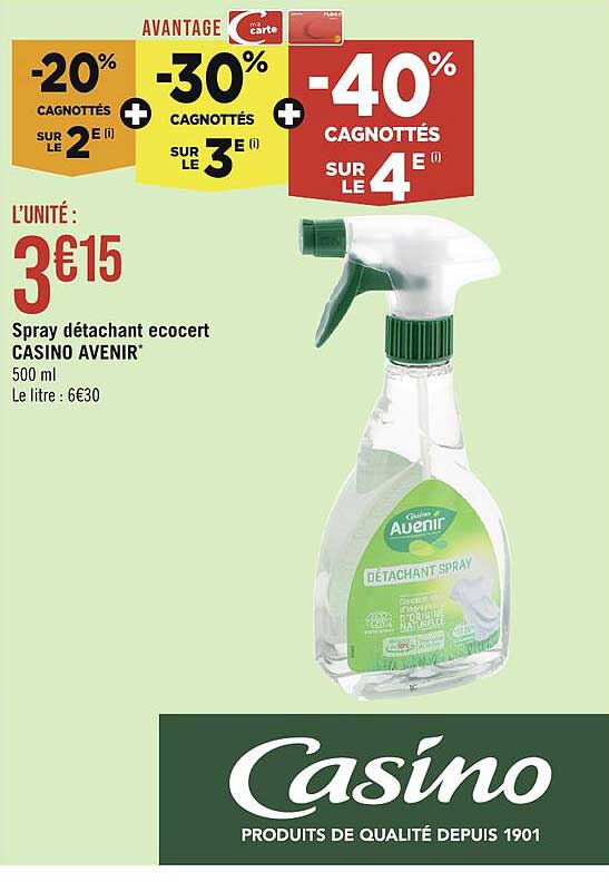 spray détachant ecocert casino avenir