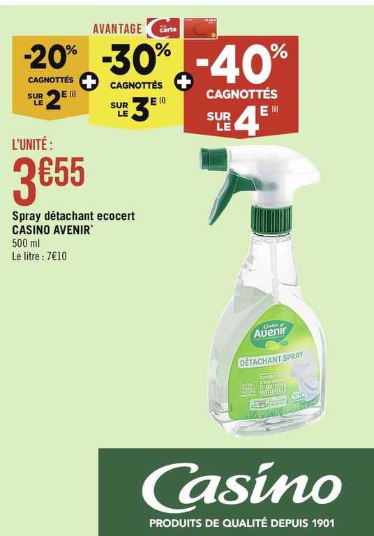 Spray Détachant Ecocert Casino Avenir