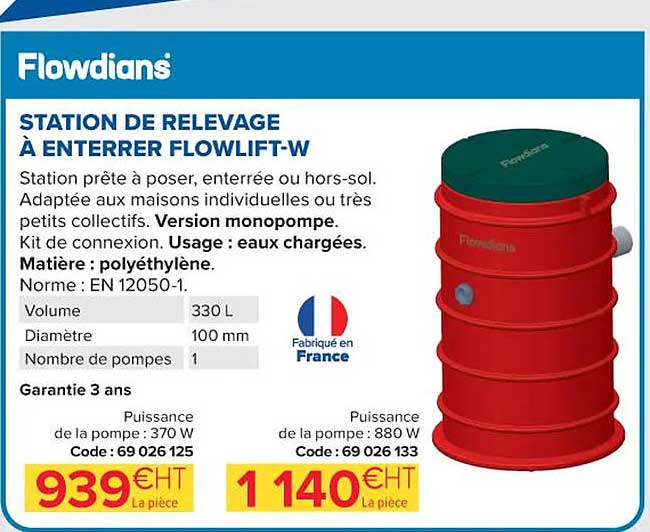 station de relevage à enterrer flowlift-w