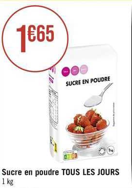 sucre en poudre tous les jours