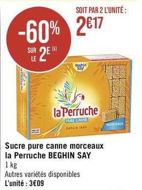 sucre pure canne morceaux la perruche beghin say