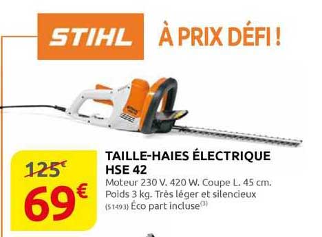 taille-haies électrique hse 42 stihl