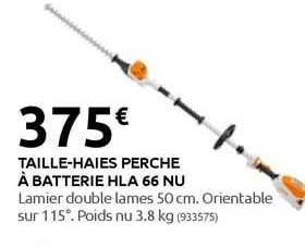 taille-haies perche à batterie hla 66 nu