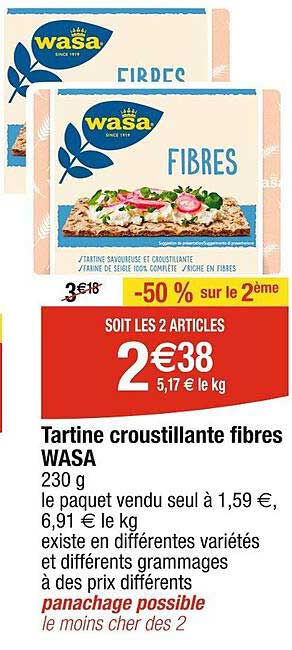 tartine croustillante fibres wasa
