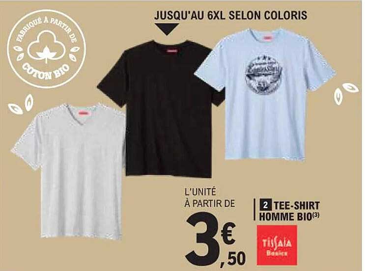 tee-shirt homme bio tissaia basics