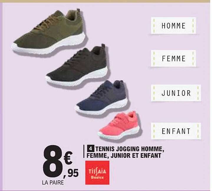 Tennis Jogging Homme, Femme, Junior Et Enfant Tissaia Basics