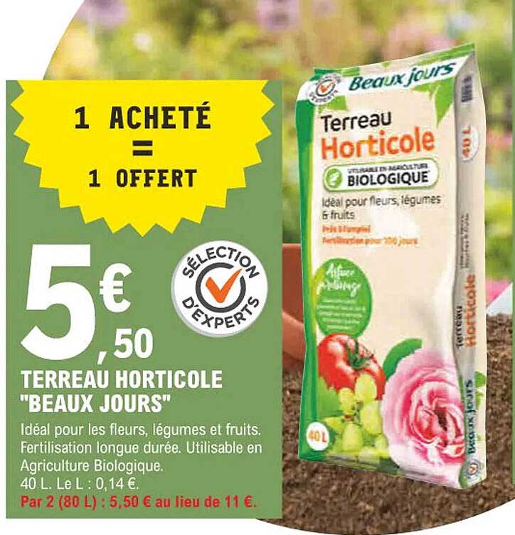 terreau horticole "beaux jours"