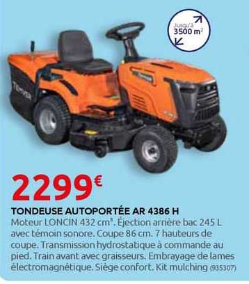 Tondeuse Autoportée Ar 4386 H