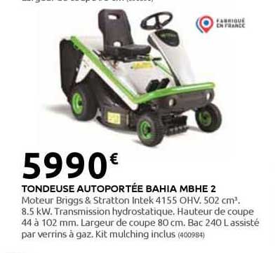 Tondeuse Autoportée Bahia Mbhe 2