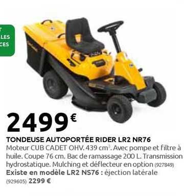 Tondeuse Autoportée Rider Lr2 Nr76