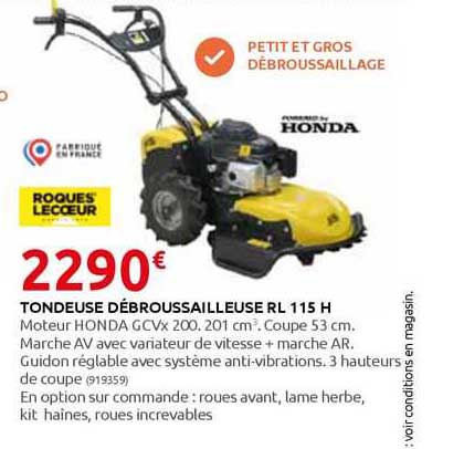 tondeuse débroussailleuse rl 115 h roques lecoeur