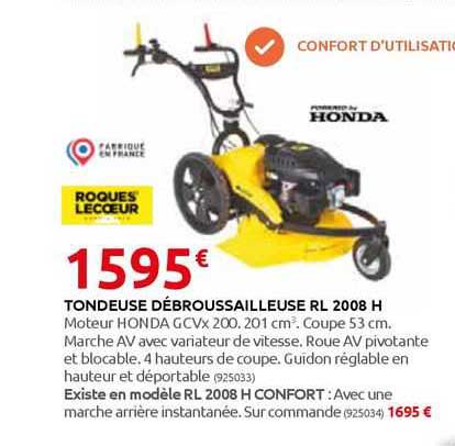 tondeuse débroussailleuse rl 2008 h roques lecoeur