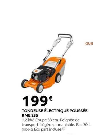tondeuse électrique poussée rme 235