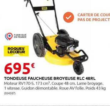 tondeuse faucheuse broyeuse rlc 48rl roques lecoeur