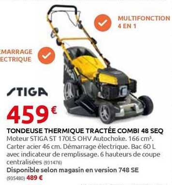 tondeuse thermique tractée combi 48 seq stiga