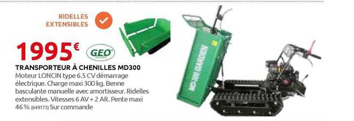 transporteur à chenilles md300 géo