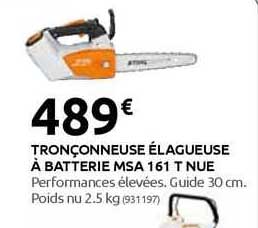 tronçonneuse élagueuse à batterie msa 161 t nue