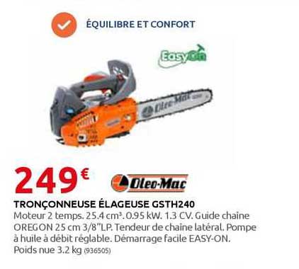 tronçonneuse élagueuse gsth240 oleo-mac