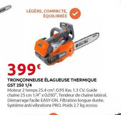 tronçonneuse élagueuse thermique gst 250 1/4