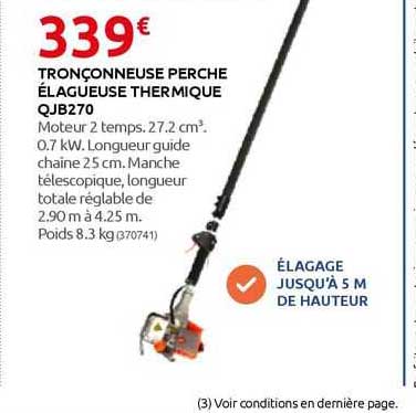 tronçonneuse perche élagueuse thermique qjb270
