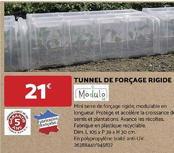 tunnel de forçage rigide modulo