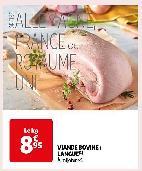 Viande Bovine : Langue