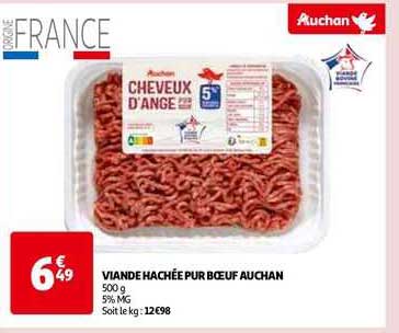 Viande Hachée Pur Bœuf Auchan