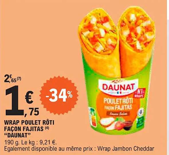 wrap poulet rôti façon fajitas "daunat"