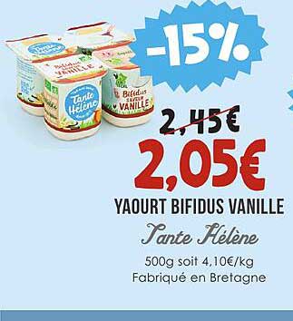 Yaourt Bifidus Vanille Tante Hélène