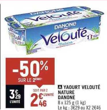 Yaourt Velouté Nature Danone