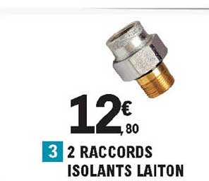 2 raccords isolants laiton
