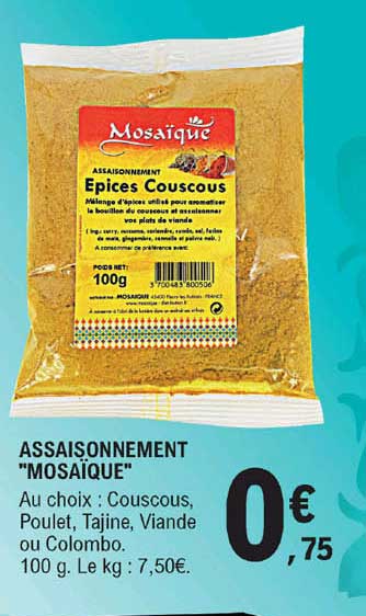 assaisonnement "mosaïque"