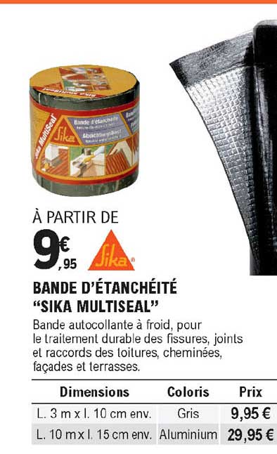 bande d'étanchéité "sika multiseal"