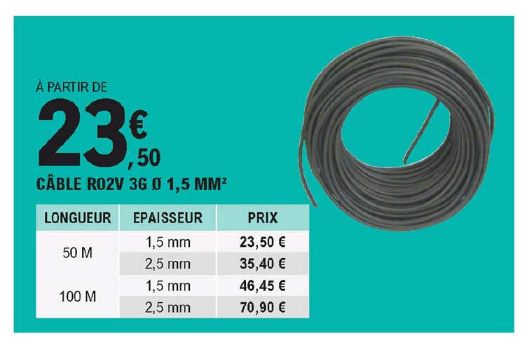 câble r02v 3g 1,5 mm2