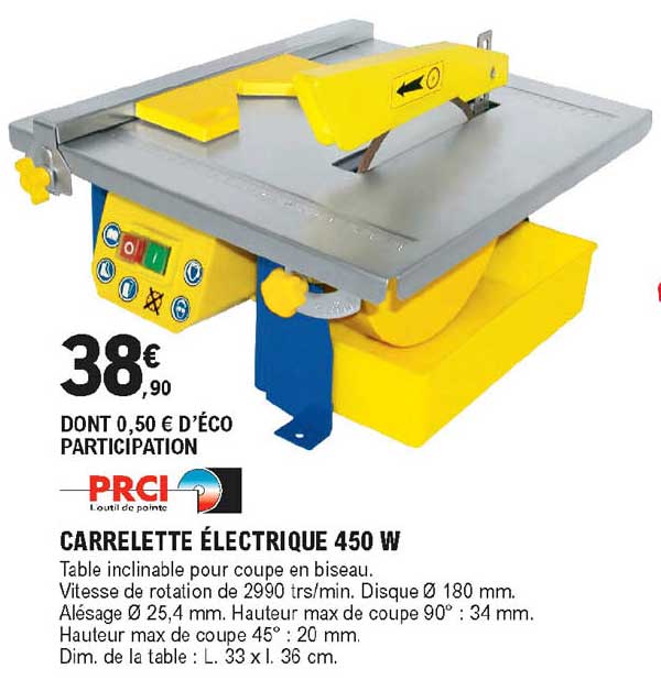 carrelette électrique 450 w prci