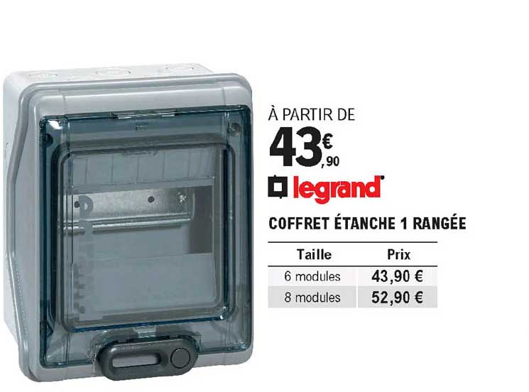 coffret étanche 1 rangée legrand