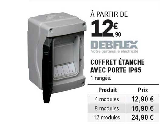 coffret étanche avec porte ip65 deblex
