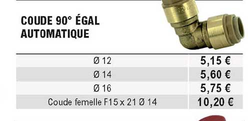 coude 90° égal automatique