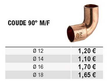 coude 90° m-f