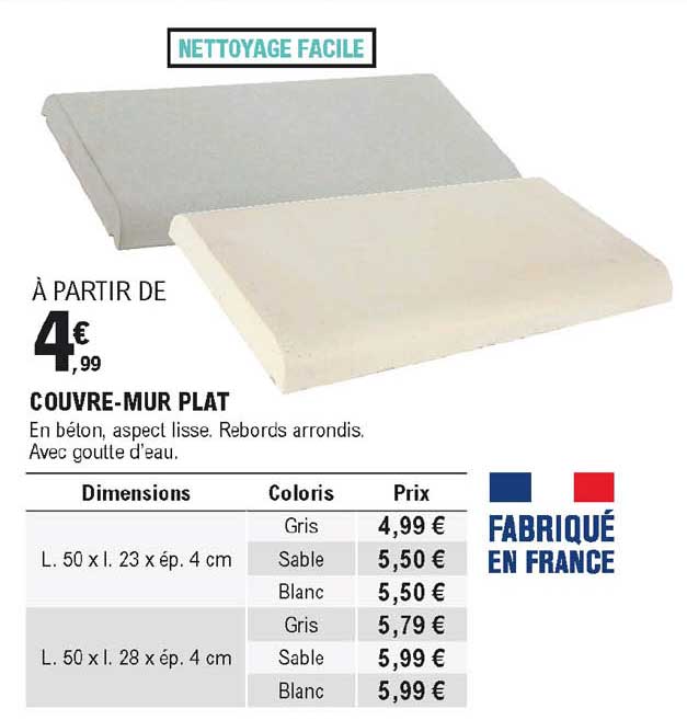 couvre-mur plat