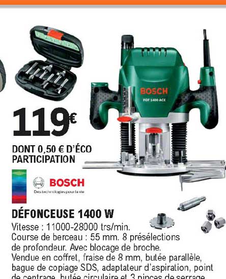 Défonceuse 1400 W Bosch