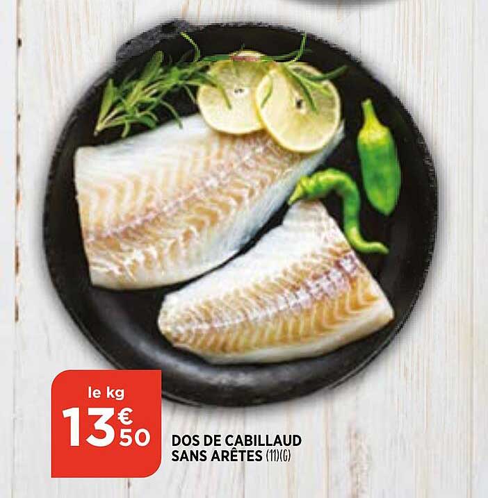 dos de cabillaud sans arêtes
