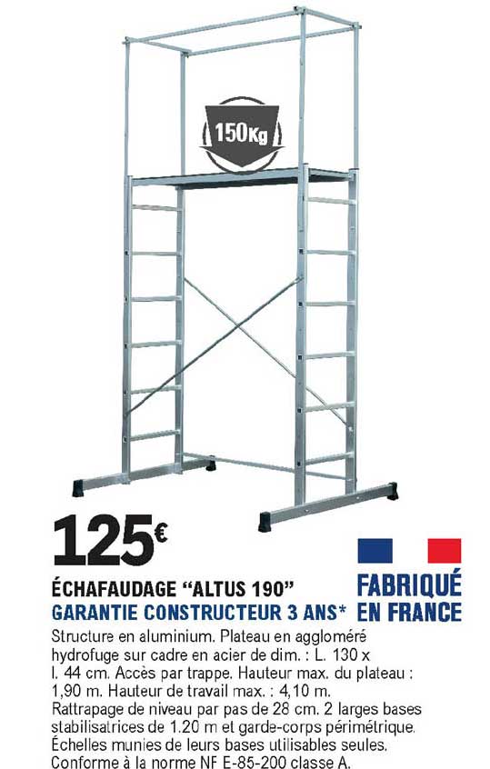 échaufaudage "altus 190"