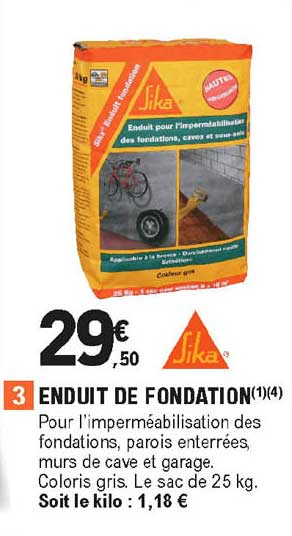 enduit de fondation