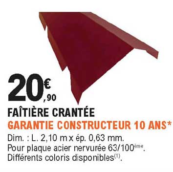 Faîtière Crantée